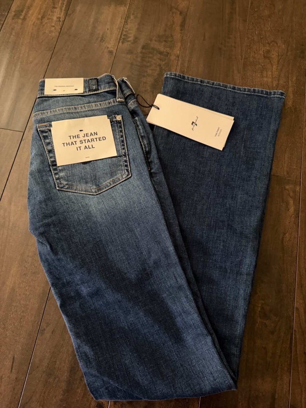7 For All Mankind Women's Boot Cut Jeans - Dark Blue